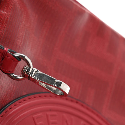Fendi Glazed Fabric Vitello Century FF 1974 Stamp Camera Bag Rosso 9 of 9