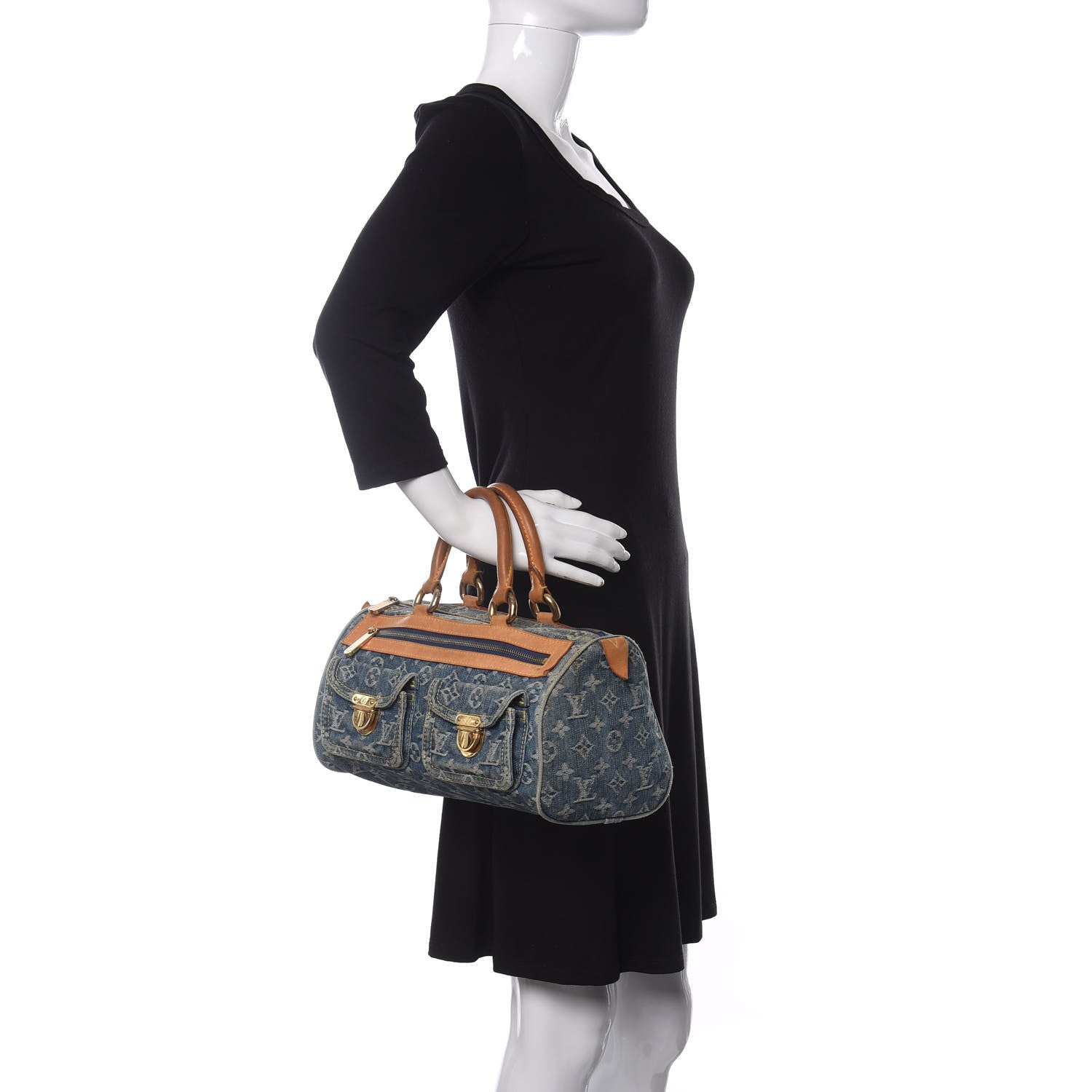 Louis Vuitton Monogram Denim Neo Speedy Blue 2 of 18
