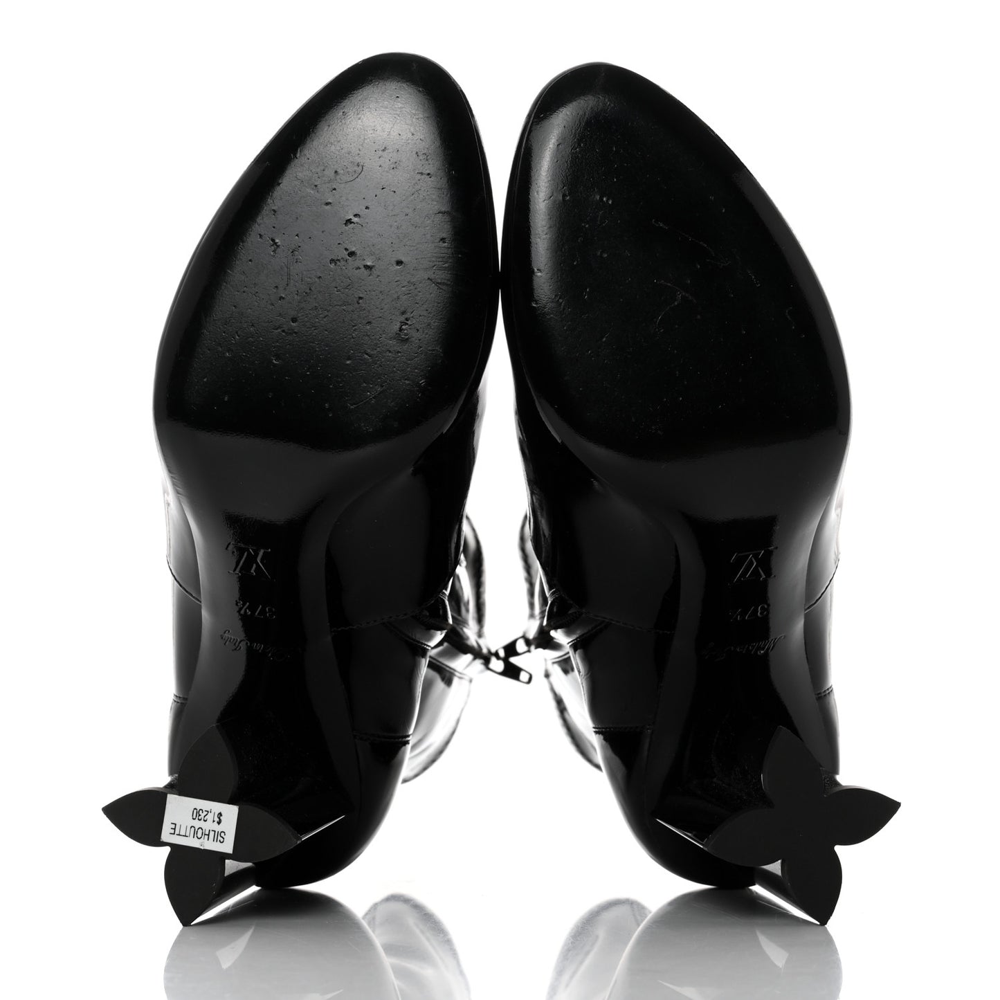 Patent Uniformes Silhouette Ankle Boots 37.5 Black