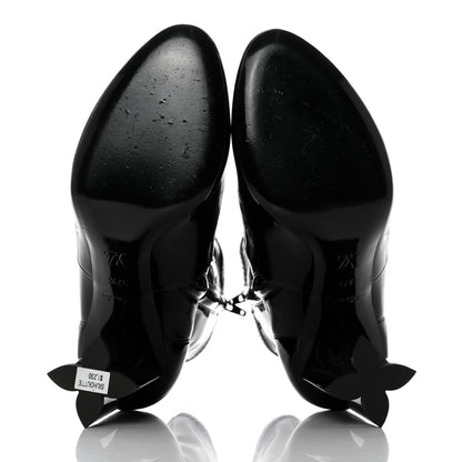 Louis Vuitton Patent Uniformes Silhouette Ankle Boots 37.5 Black 5 of 8