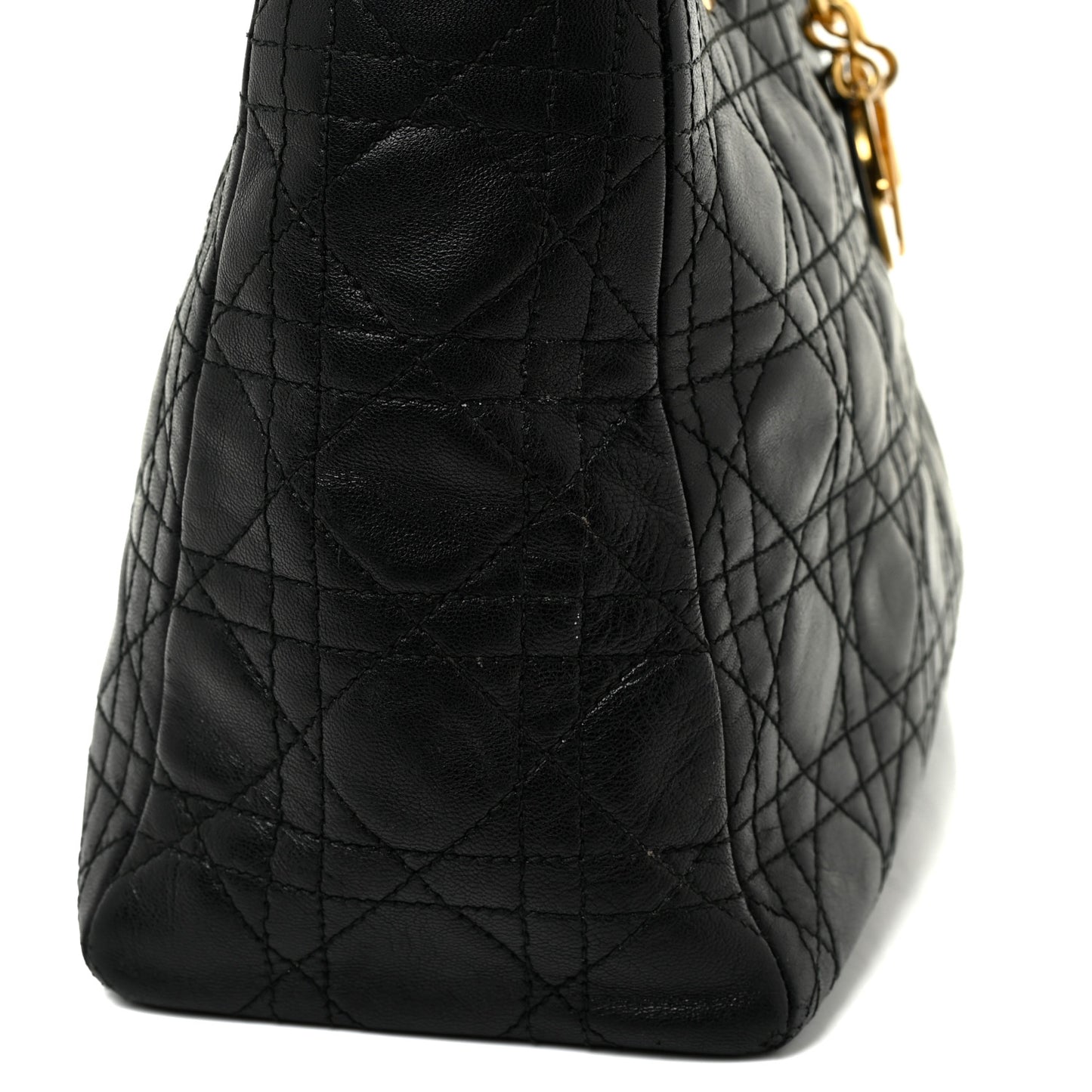 Lambskin Cannage Medium Lady Dior Black