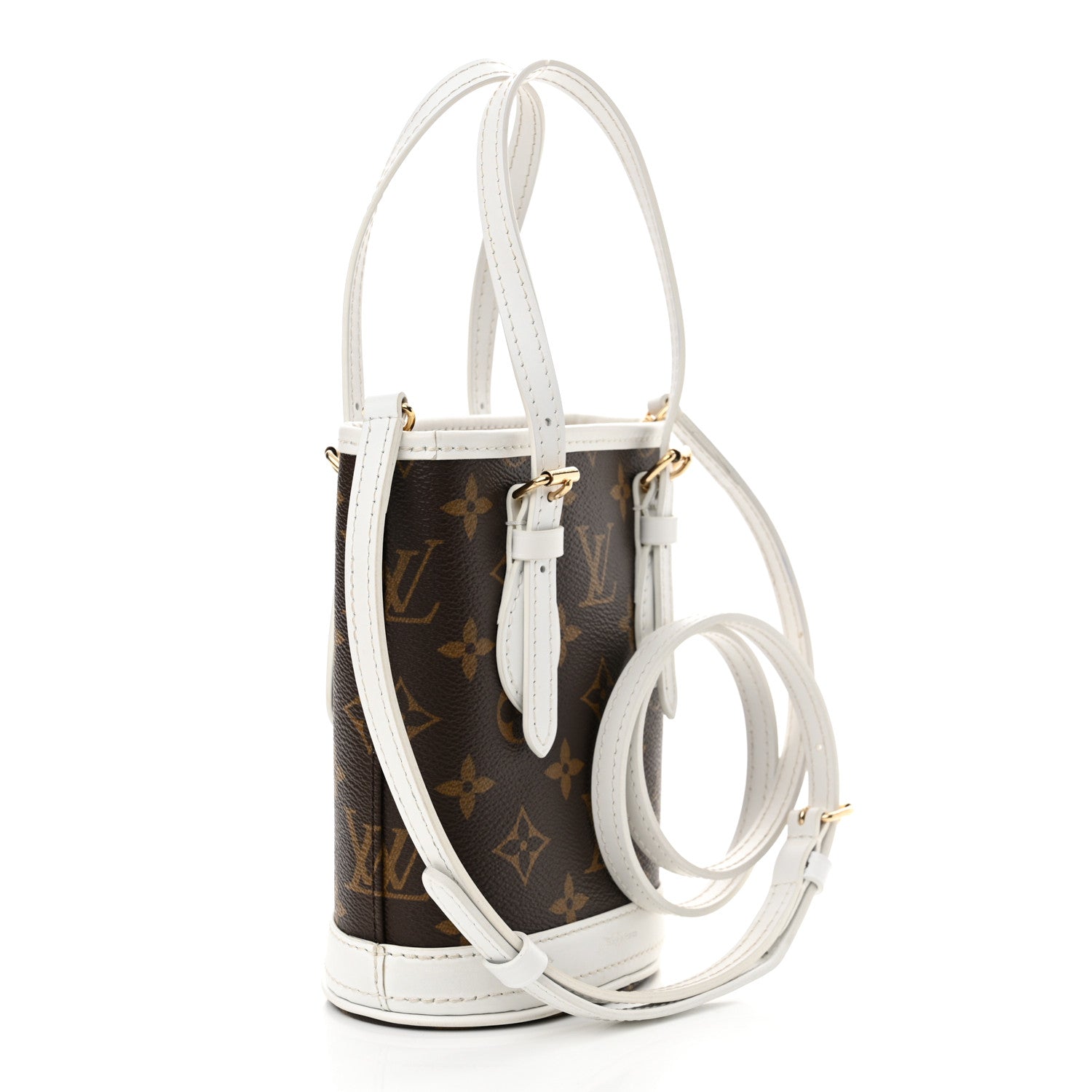 Louis Vuitton Monogram LV Match Nano Bucket Bag White 4 of 13