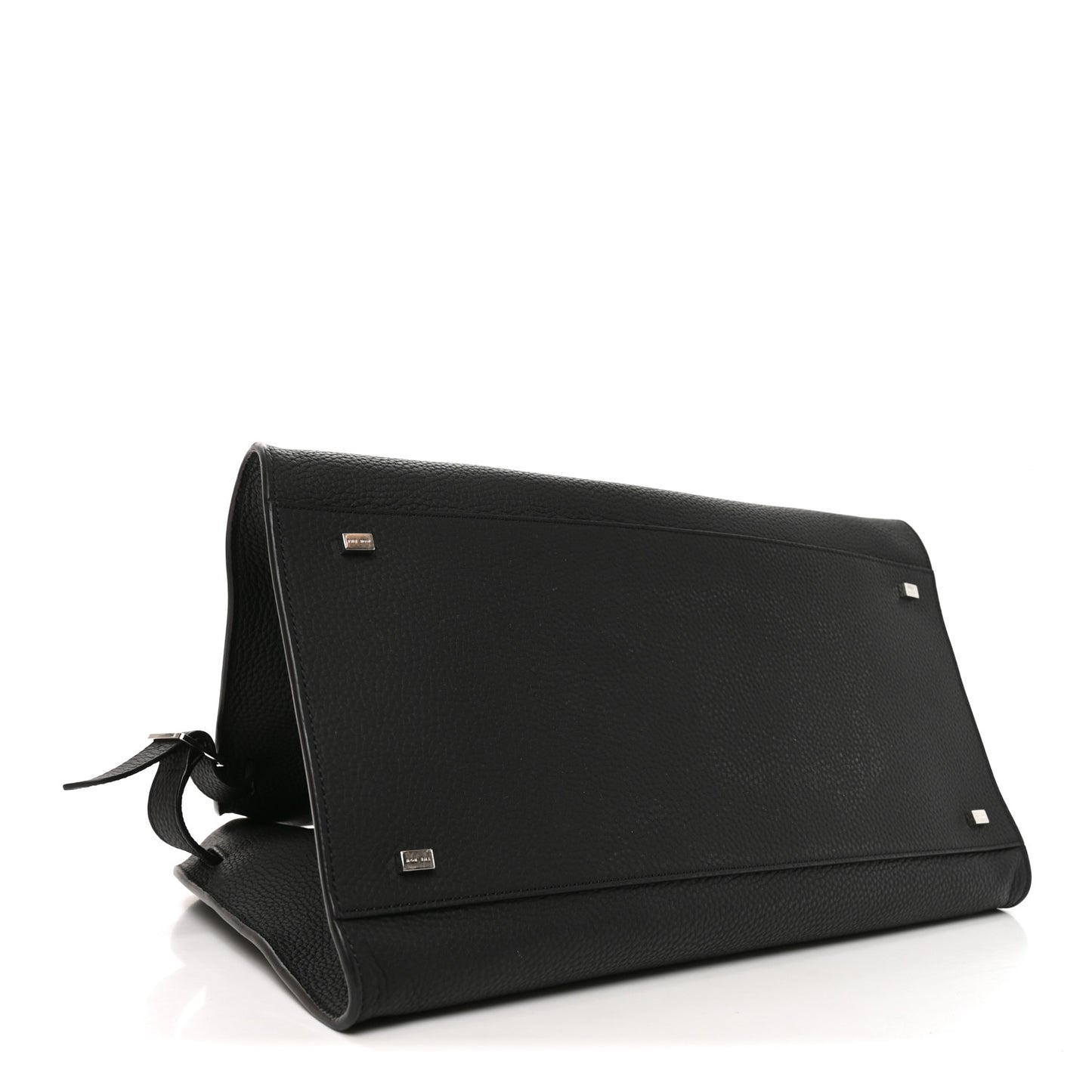 Matte Grained Calfskin Soft Margaux 15 Black