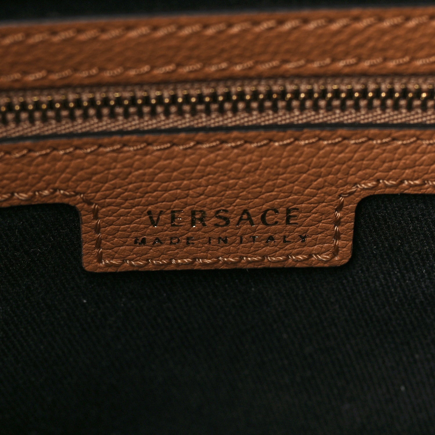 Versace Calfskin La Medusa Medium Hobo Crossbody Brown 5 of 5