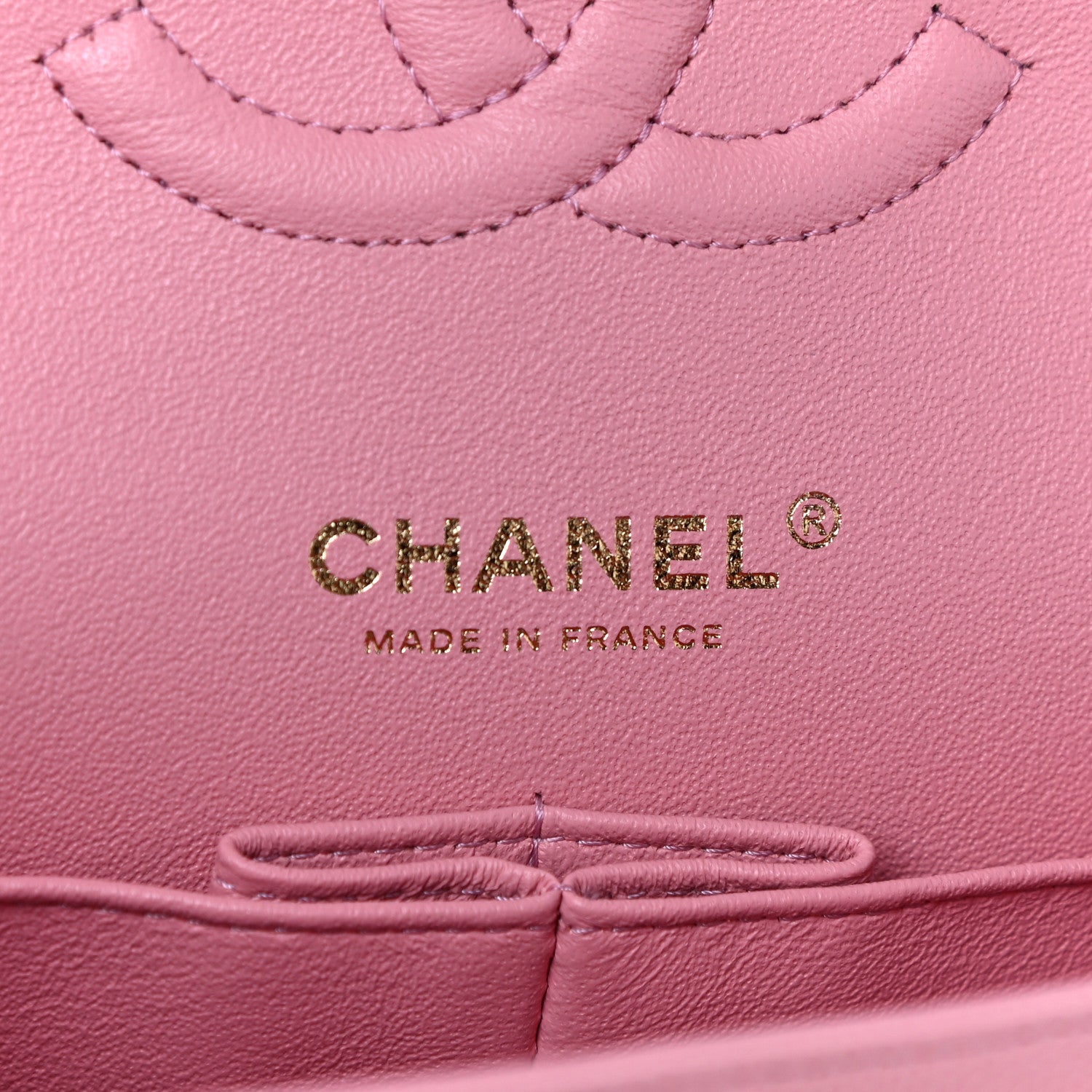Chanel Caviar Flat Chevron Quilted Medium Double Flap Pink 6 of 12