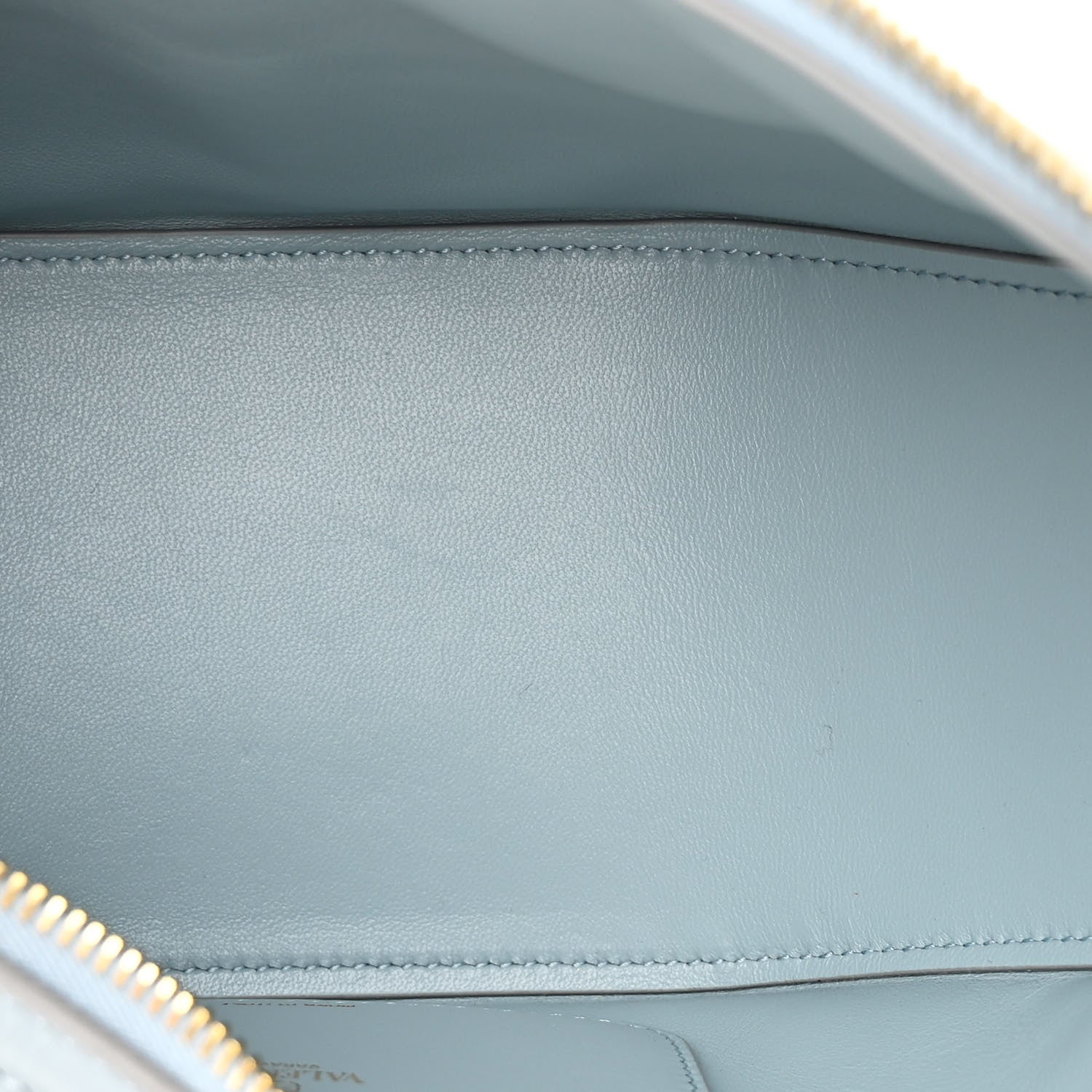 Valentino Garavani Grainy Calfskin Small Vlogo Moon Hobo Bag Blue 5 of 10