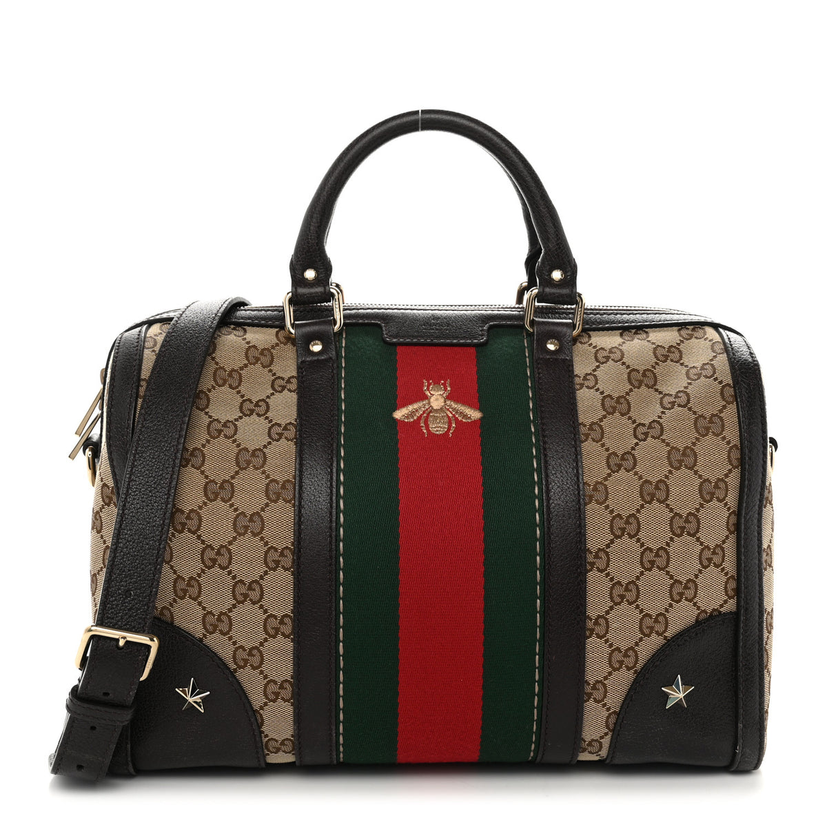 Monogram Vintage Web Medium Webby Bee Boston Dark Brown