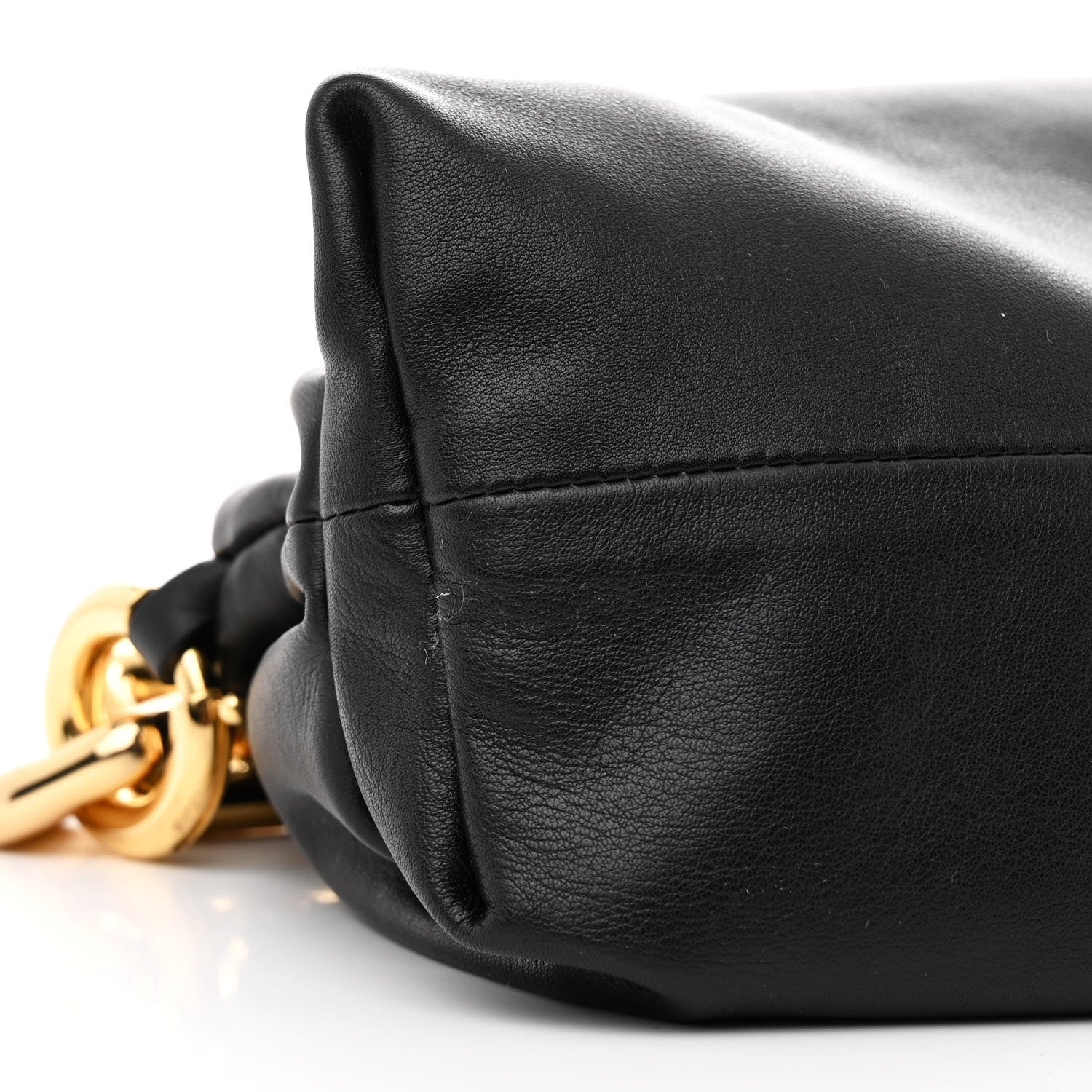 Bottega Veneta Calfskin The Pouch Chain Black 9 of 10