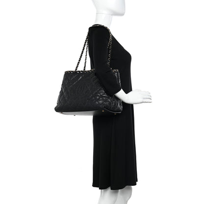 Chanel Calfskin Quilted Small Chain Me Tote Black 2 of 10