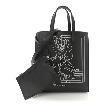 Givenchy Calfskin Bambi Print Small Stargate Shopper Tote Black 3 of 12