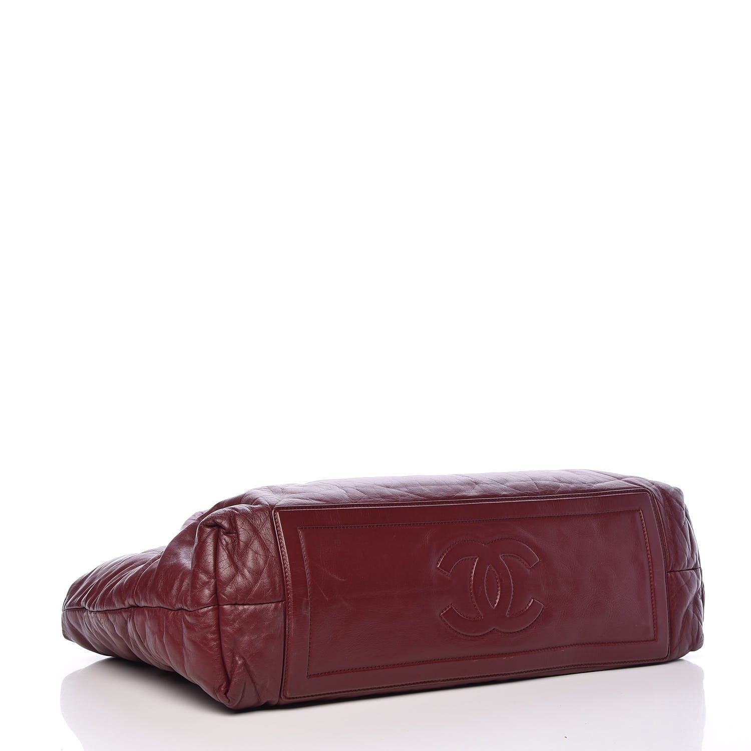 Chanel Lambskin Quilted Large Coco Cocoon Tote Burgundy 4 of 19
