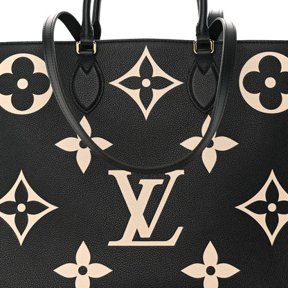 Louis Vuitton LOUIS VUITTON Empreinte Monogram Giant Onthego GM Black Beige 7 of 10