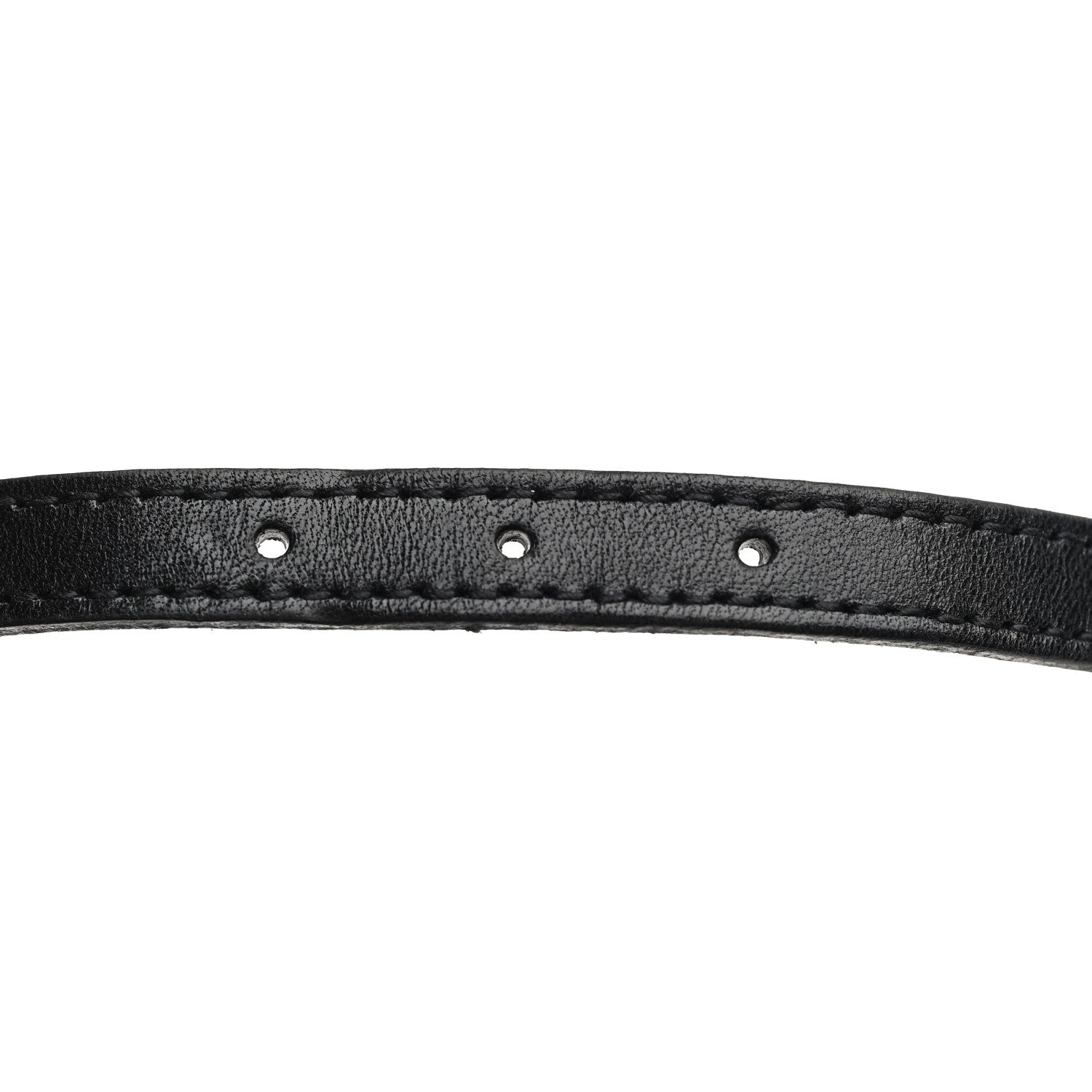 Saint Laurent Leather Lucky Bone Double Wrap Bracelet Black 8 of 9