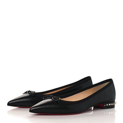Christian Louboutin Nappa Spiked Hall Flats 38.5 Black 3 of 7