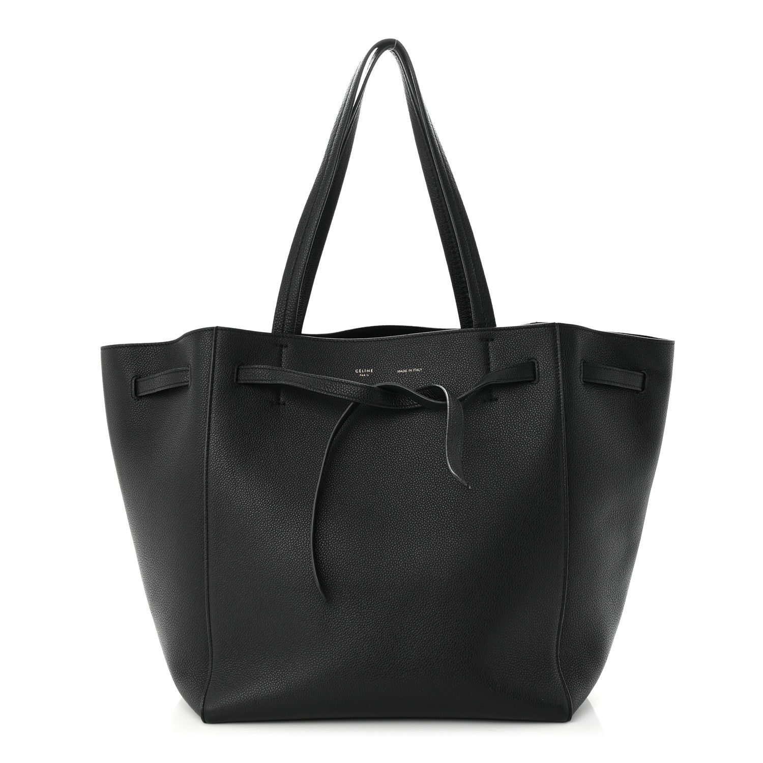 Celine Soft Grained Calfskin Small Belt Cabas Phantom Black 1 of 10