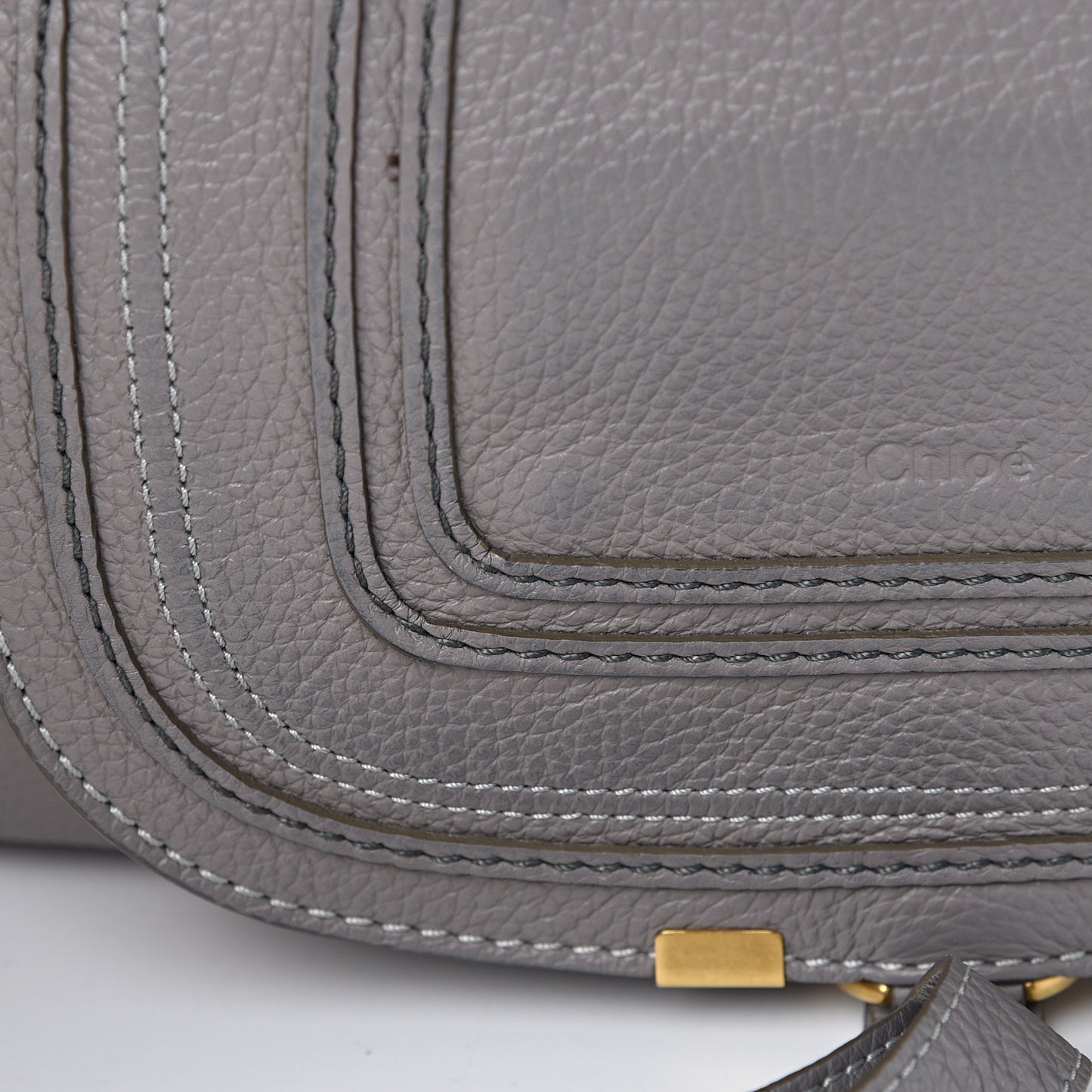 Calfskin Small Marcie Satchel Cashmere Grey