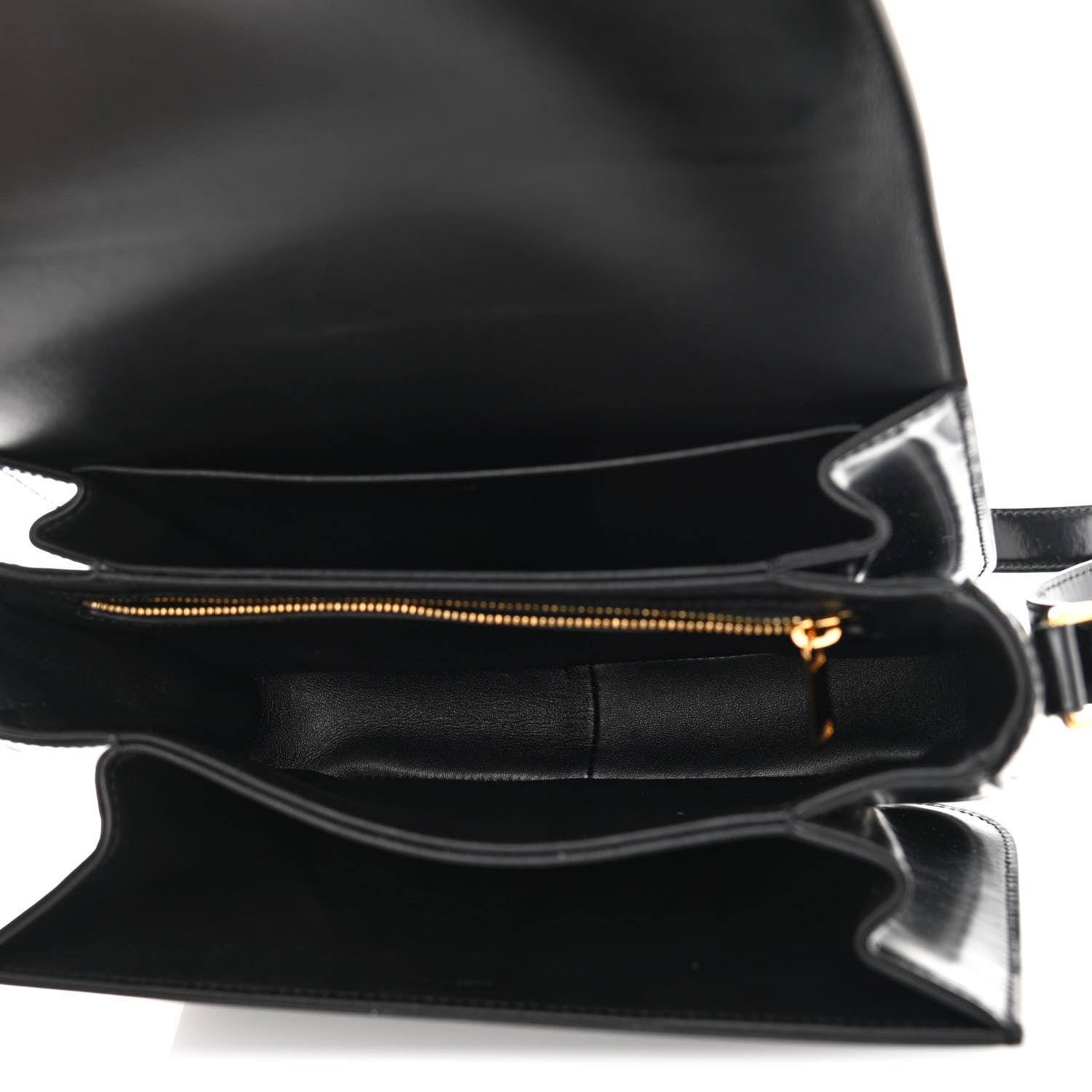Celine Shiny Calfskin Medium Triomphe Black 5 of 11