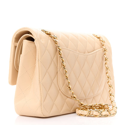 Chanel Lambskin Quilted Medium Double Flap Beige 3 of 13
