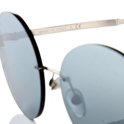Chanel Metal Rimless Round Sunglasses 4216 Silver 6 of 11
