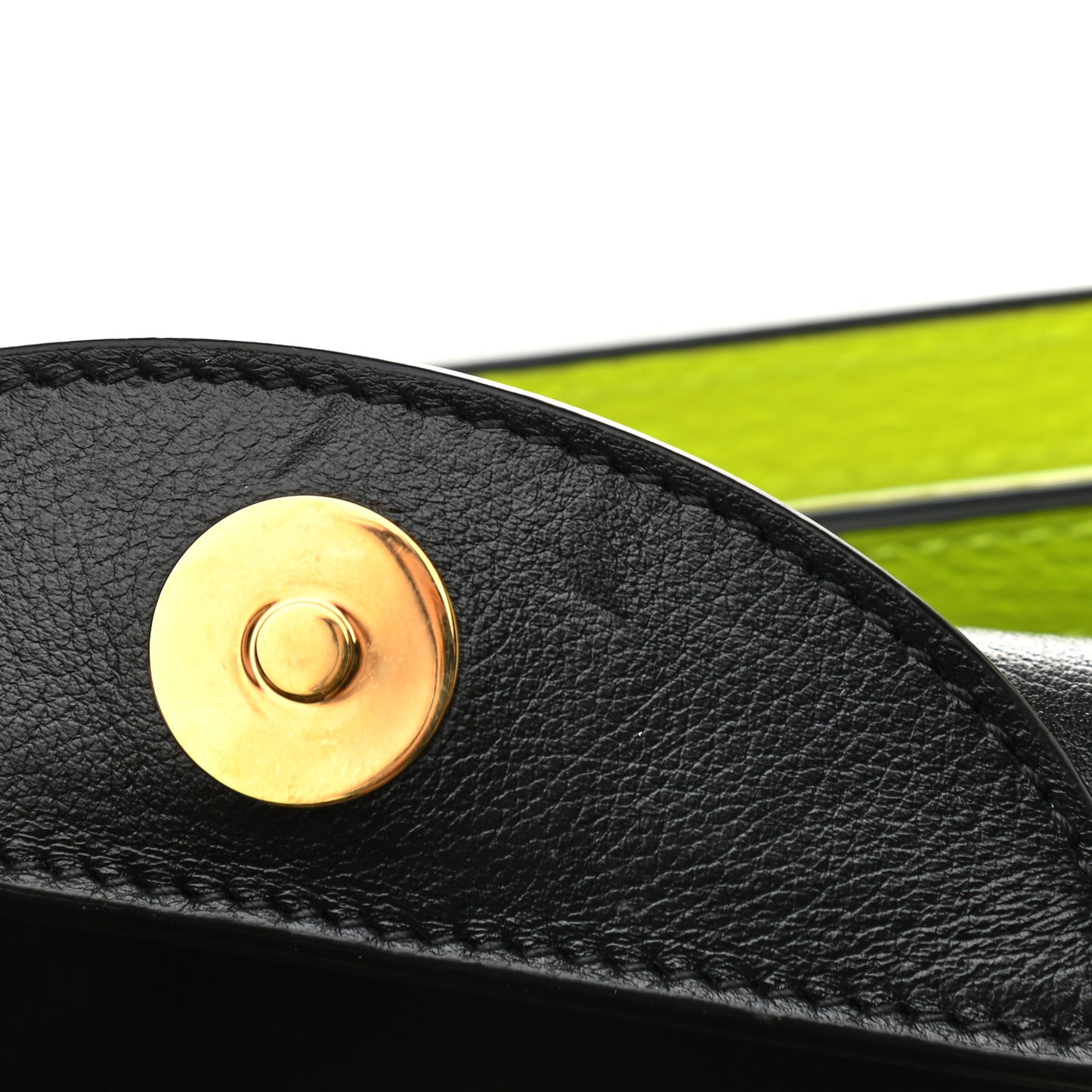 Calfskin Medium Diana Tote Bag Black Yellow Fluo
