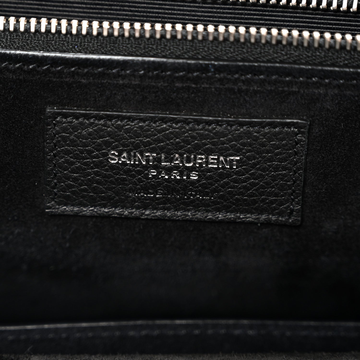 Saint Laurent Grained Calfskin Medium Rive Gauche Cabas Black 6 of 9