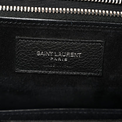 Saint Laurent Grained Calfskin Medium Rive Gauche Cabas Black 6 of 9