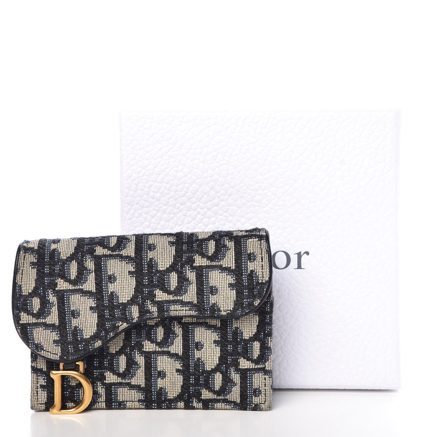 Oblique Saddle Card Holder Blue