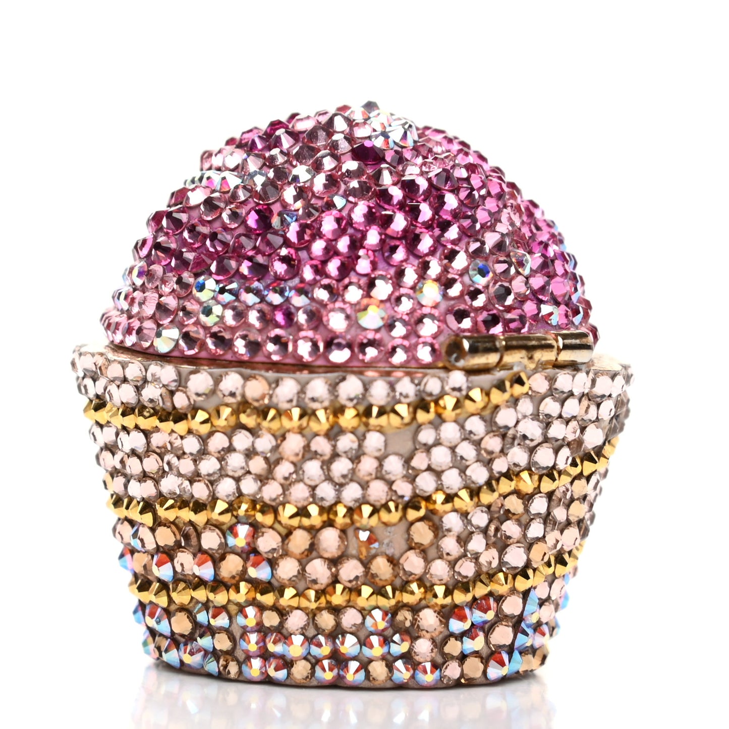 Crystal Strawberry Cupcake Pill Box