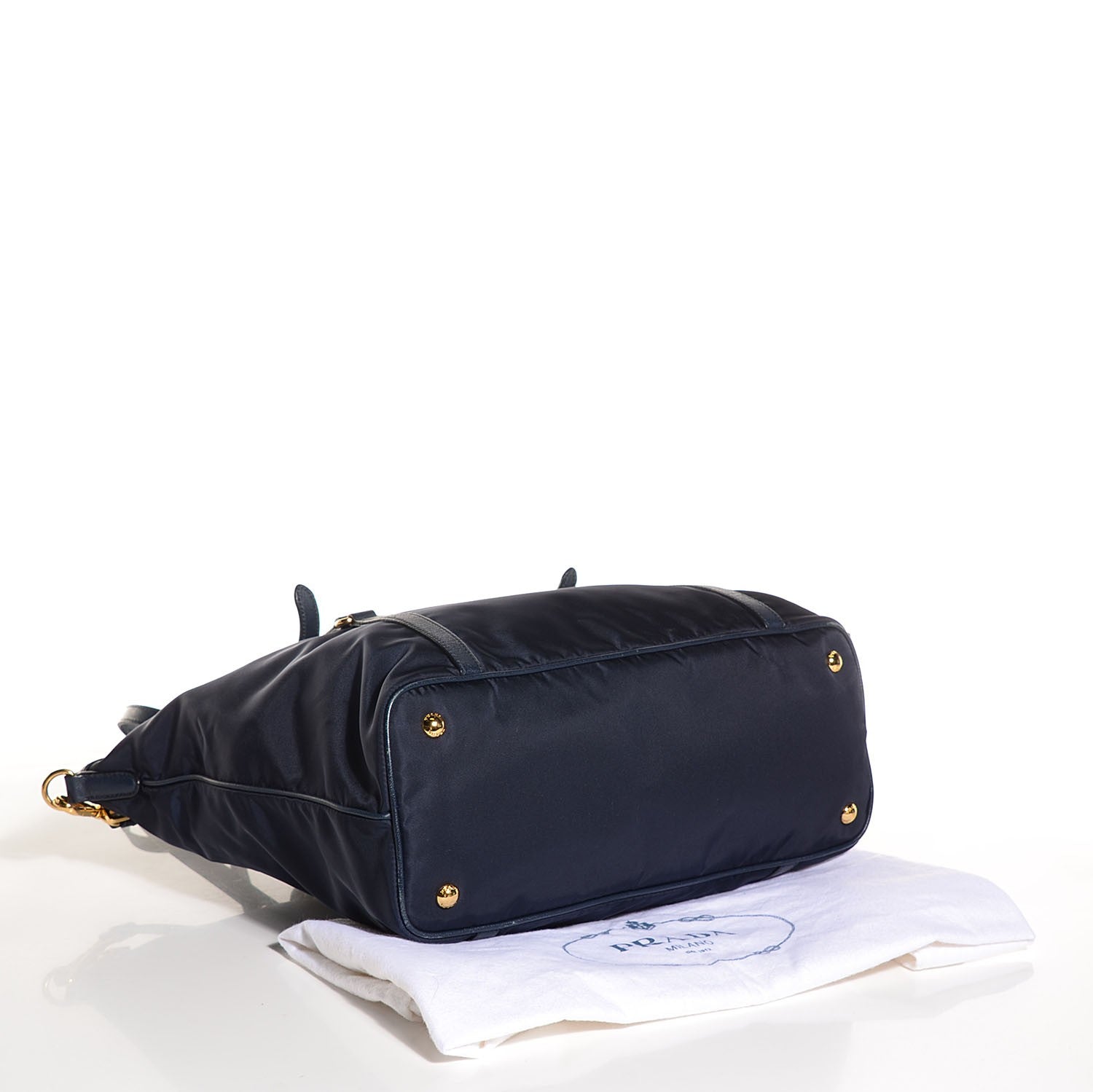 Prada Tessuto Nylon Saffiano Tote Baltico 4 of 11