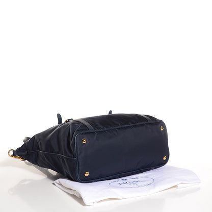 Prada Tessuto Nylon Saffiano Tote Baltico 4 of 11