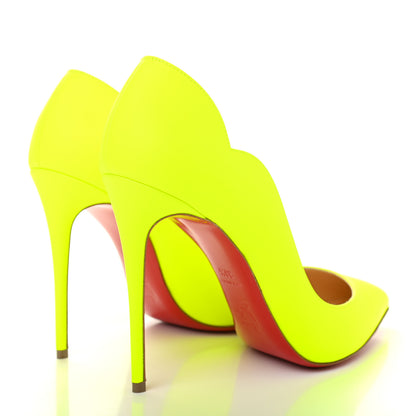 Christian Louboutin Calfskin Hot Chick 100 Pumps 38.5 Fluo 4 of 7