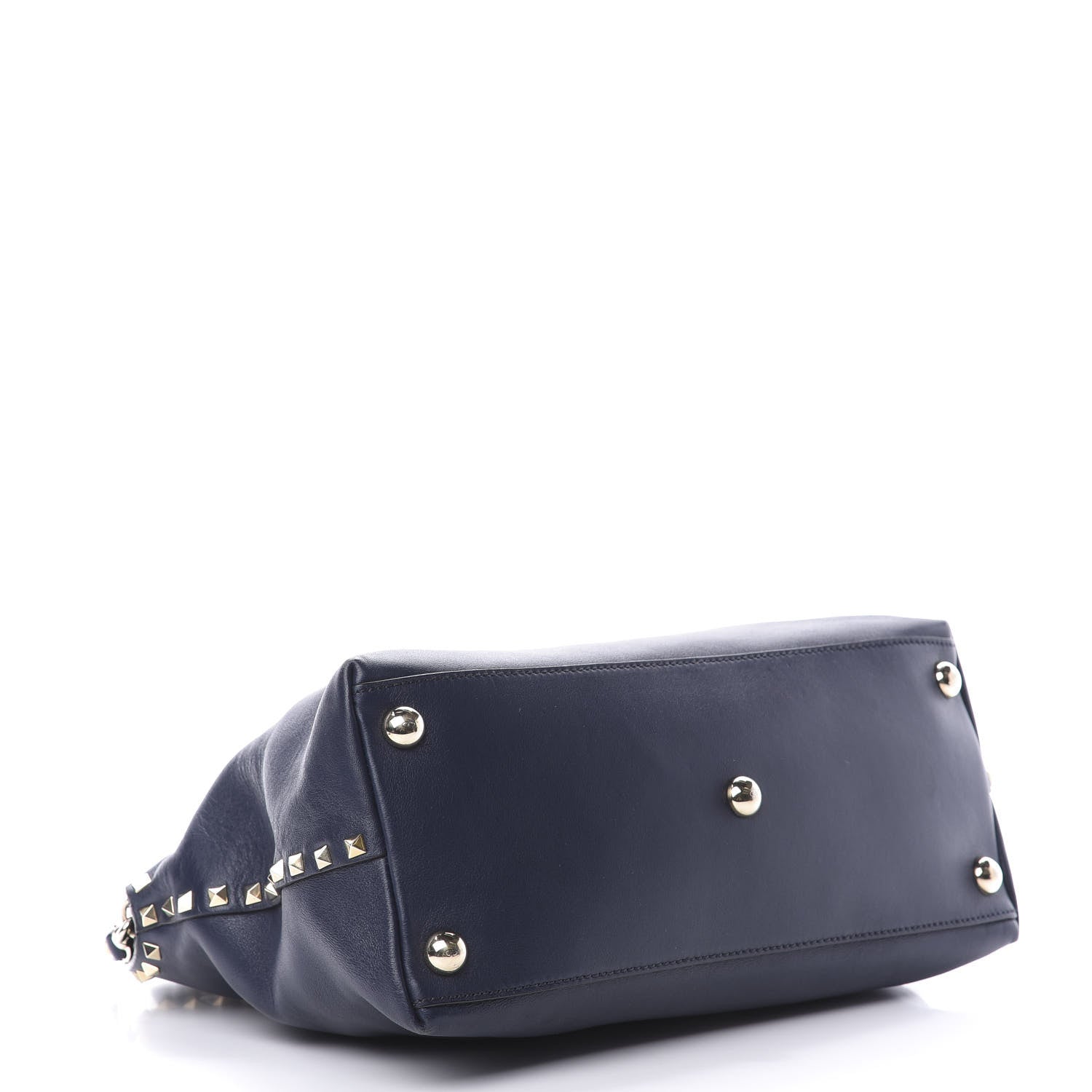 Valentino Garavani Vitello Rockstud Dome Satchel Marine 4 of 14