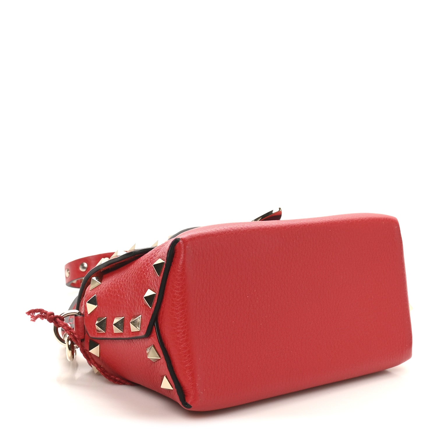 Valentino Garavani Pebbled Calfskin Mini Rockstud Crossbody Bag Rouge Pur 4 of 9