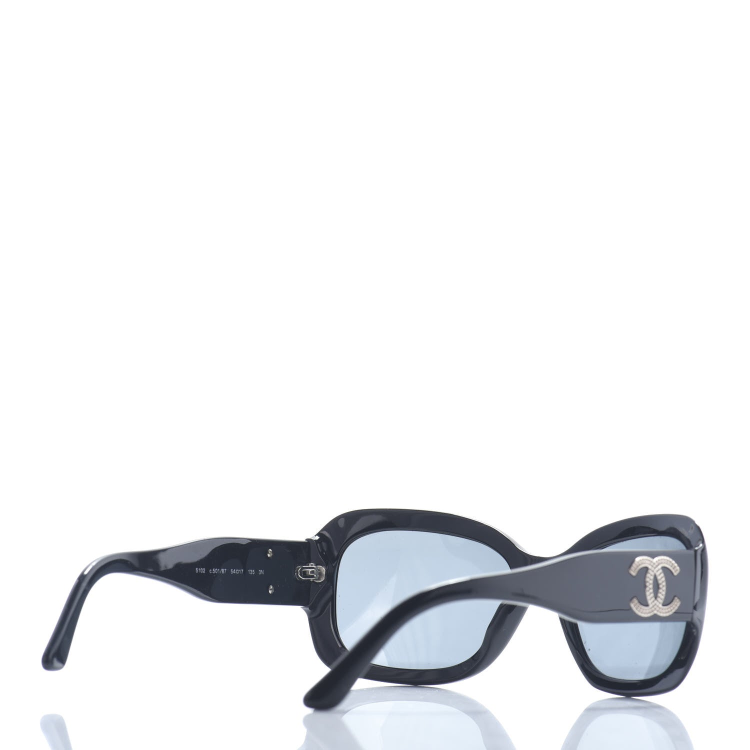 Chanel CC Sunglasses 5102 Black 4 of 6