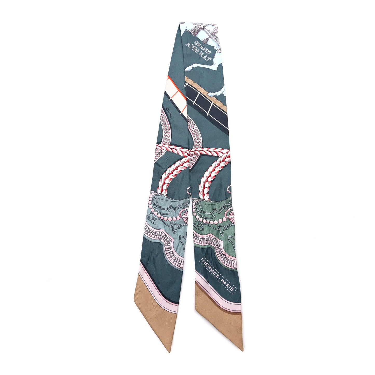 Silk Grand Apparat Twilly Vert Argile Rose