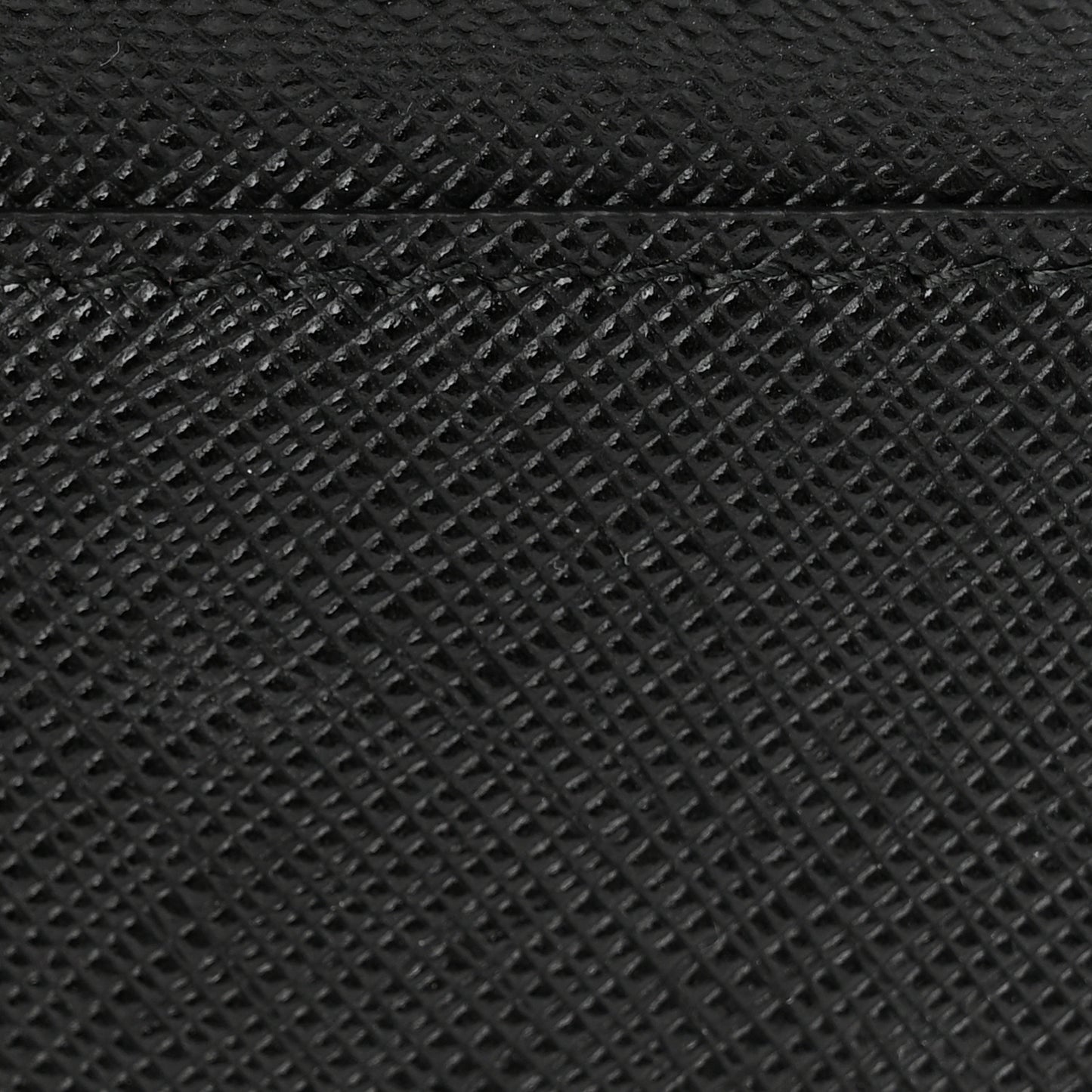 Saffiano Metal Card Holder Compact Wallet Black