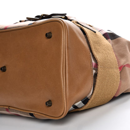 Burberry Canvas House Check Parsons Shoulder Bag Saddle Brown 10 of 10