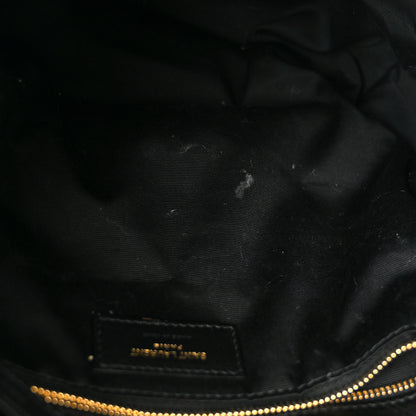 Saint Laurent Lambskin Quilted Medium Loulou Puffer Monogram Chain Satchel Black 12 of 12