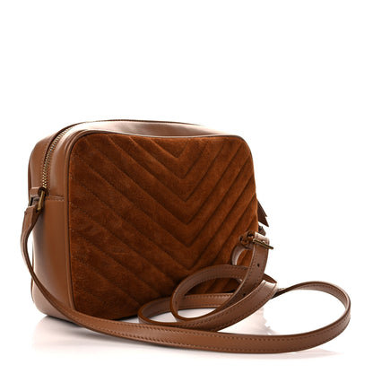 Saint Laurent Suede Matelasse Monogram Lou Camera Bag Cinnamon 3 of 8