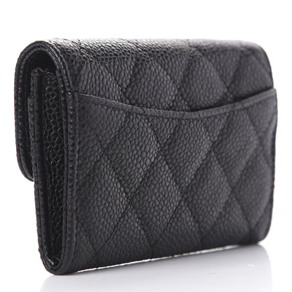 Chanel Caviar Quilted Flap Card Holder Wallet Black 3 of 10
