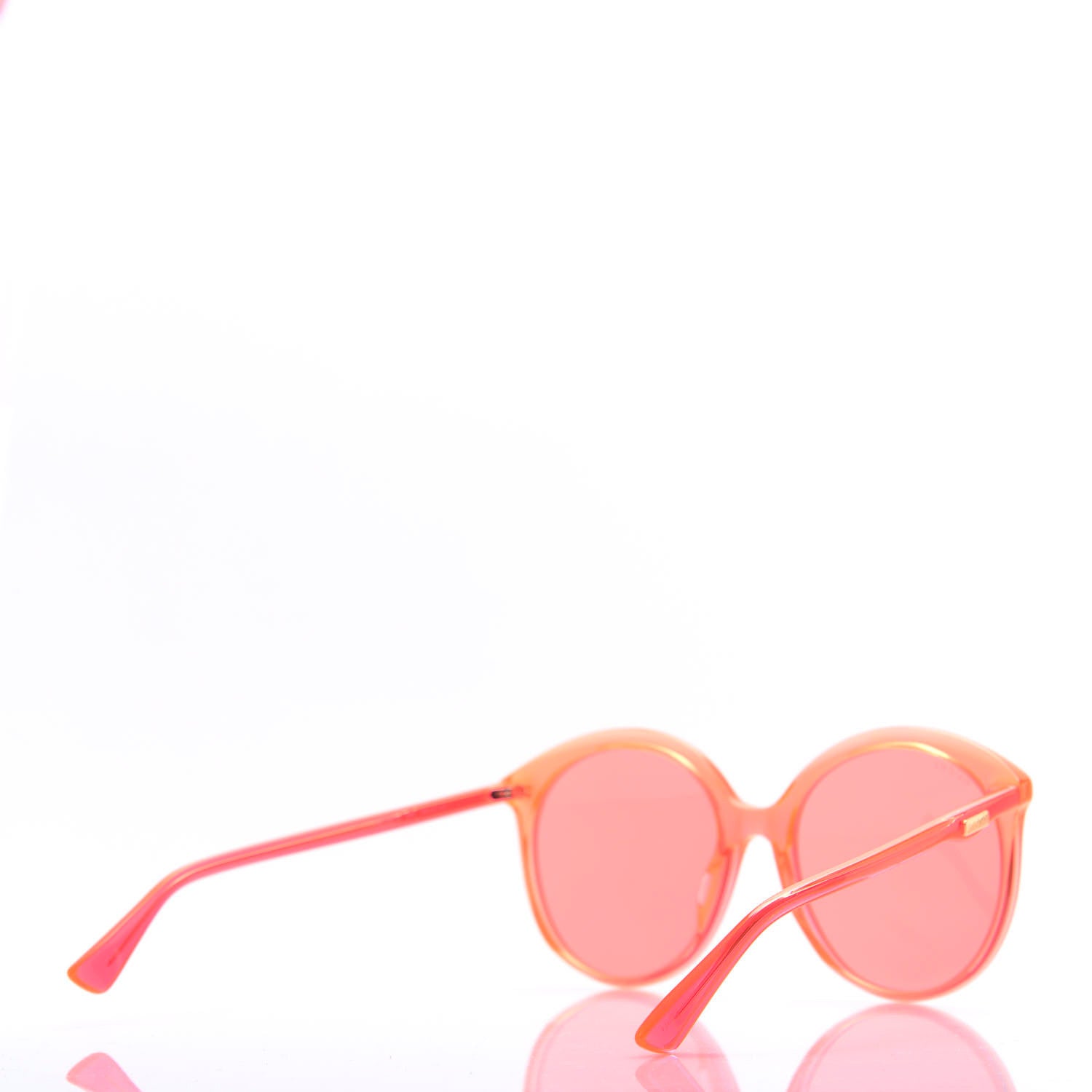 Gucci Acetate GG Sunglasses GG0257S Neon Orange 4 of 8