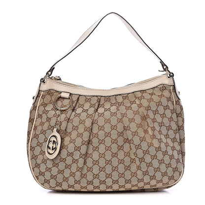 Gucci Monogram Medium Sukey Hobo Off White 1 of 16