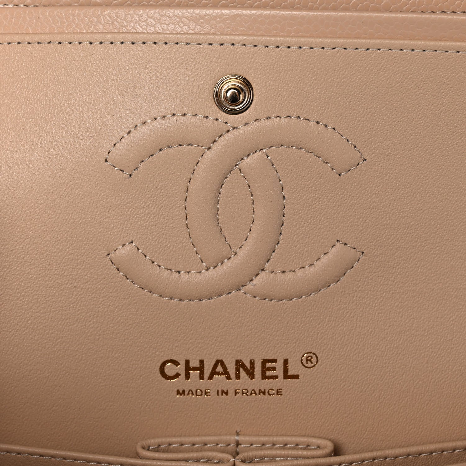 Chanel Caviar Quilted Small Double Flap Beige 6 of 12