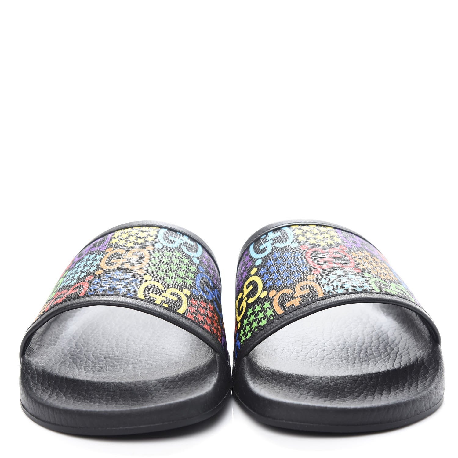 Gucci GG Supreme Monogram Psychedelic Slide Sandals 40 Black Multicolor 5 of 11