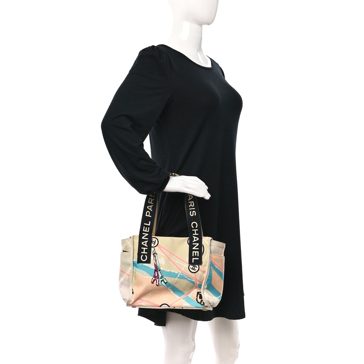 Canvas Printed Eiffel Tower Shoulder Bag