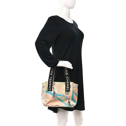 Chanel Canvas Printed Eiffel Tower Shoulder Bag 2 of 20