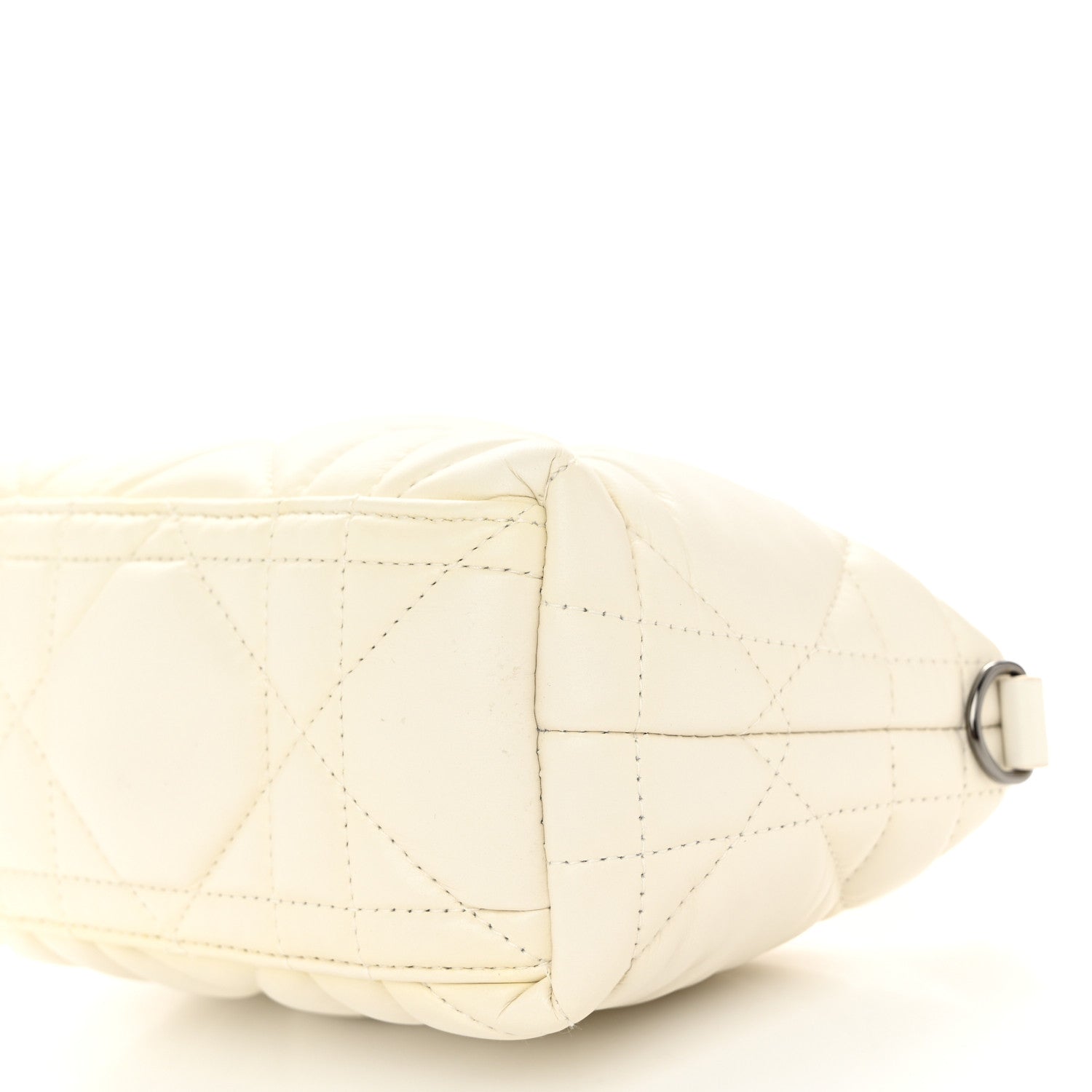 Christian Dior Calfskin Macrocannage Small Diortravel Nomad Pouch Latte 9 of 9