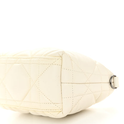 Christian Dior Calfskin Macrocannage Small Diortravel Nomad Pouch Latte 9 of 9