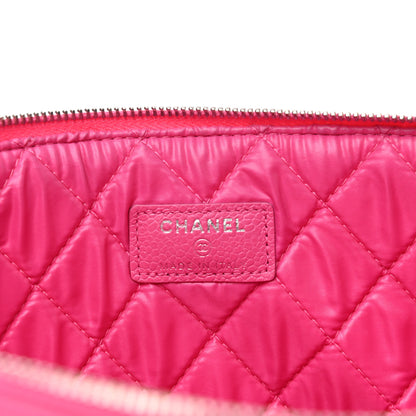Chanel Caviar Quilted Large Cosmetic Case Pink 6 of 7