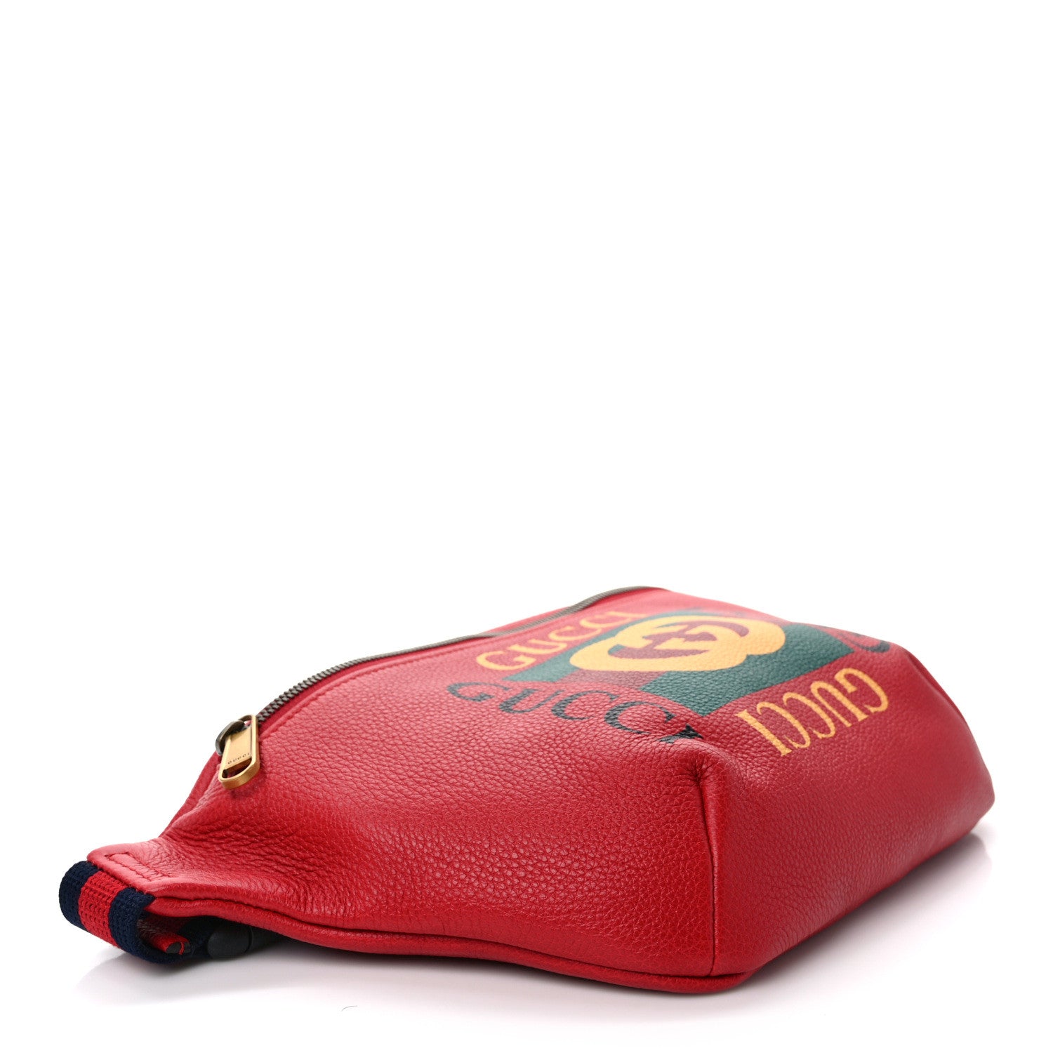 Gucci Grained Calfskin Logo Belt Bag Hibiscus Red 4 of 9